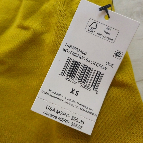 BILLABONG NEW Boyfriend Crewneck Sweatshirt - Picture 7 of 12